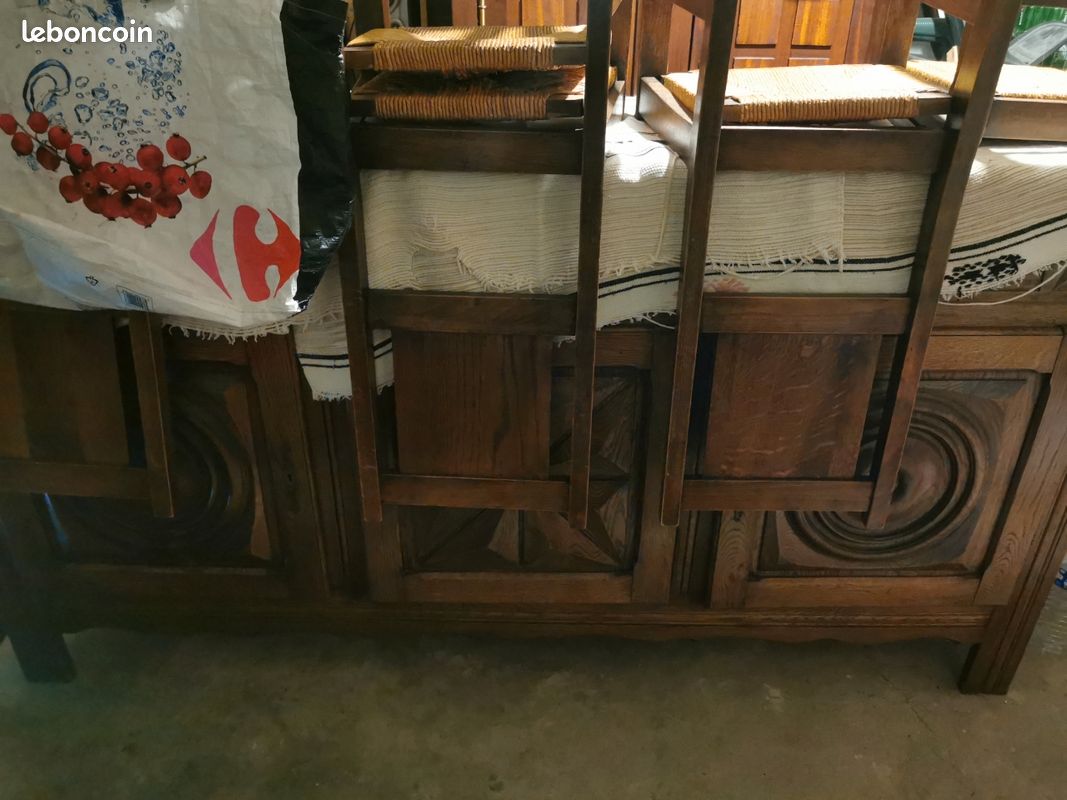 Vend ensemble meuble bois avec bahut chaise et table de la même collection (image 2)