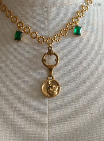 Pendentif Mariée vintage personnalisé médaille dentelée 17mm gravée