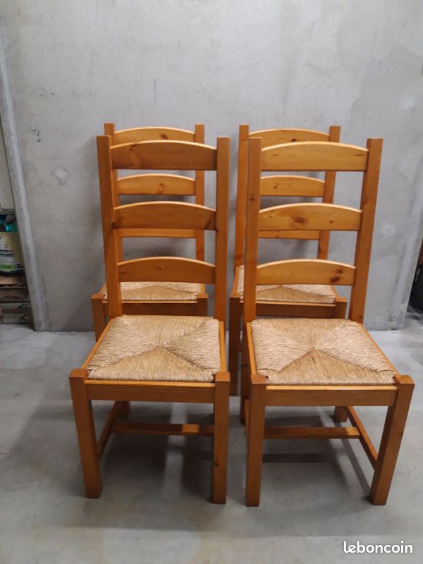 Lot de 4 chaises en hêtre (image 1)