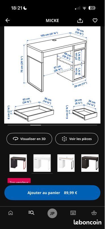 Bureau ikea (image 2)