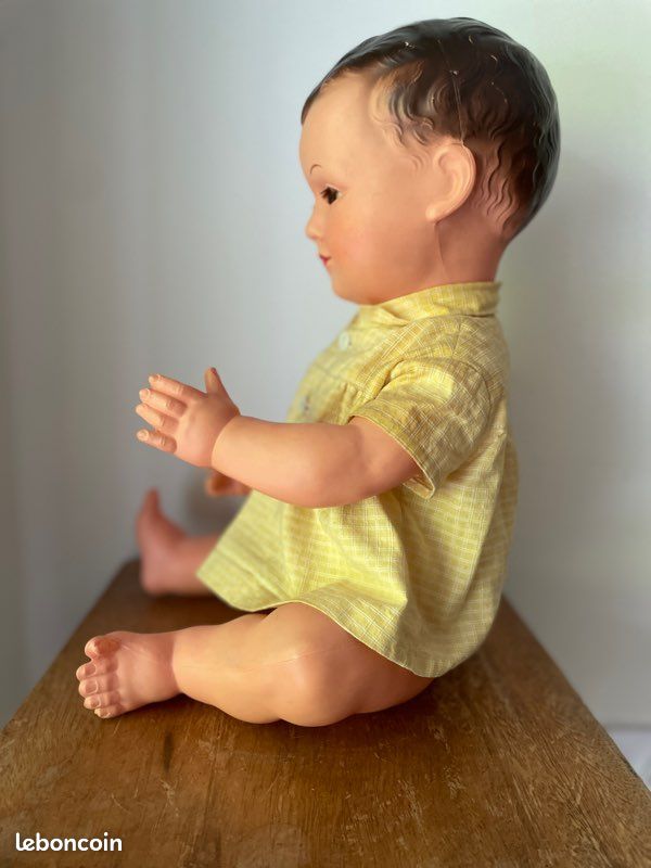 POUPÉE PETIT-COLLIN CELLULOÏD 35 cm (années 1950) ***SUPERBE*** EUR 75,00 - FR