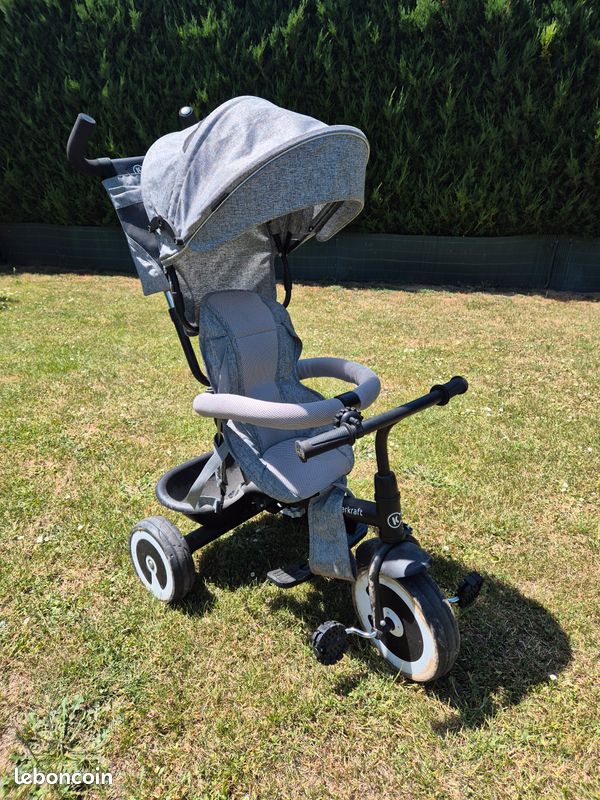 Kinderkraft Easytwist Tricycle pour enfant avec accessoires, fenêtre de toit, sangles de sécurité, rotation à 360 °, roue libre, barre de poussée, convient aux enfants de 9 mois à 5 ans, siège Kinderkraft Easytwist Tricycle pour enfant avec accessoires, fenêtre de toit, sangles de sécurité, rotation à 360 °, roue libre, barre de poussée, convient aux enfants de 9 mois à 5 ans, siège