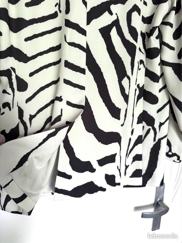 Blazer Blanc H&M Femme Taille 10 - Veste De Costume - Occasion Très Bon état