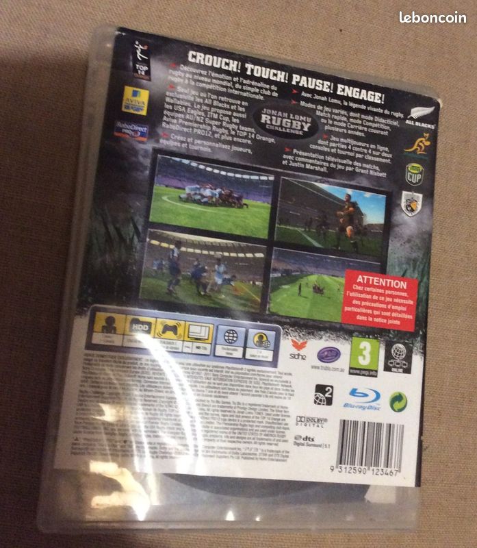 Jeu PS3 – Jonah Lomu Rugby Challenge – Complet – Très Bon état – Français