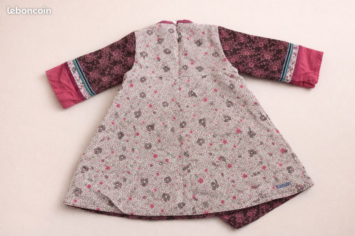 Robe bébé Kenzo 12 mois 74 cm – Made in France - modèle imprimé signature (image 2)