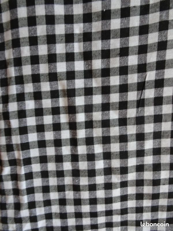 ROBE légère à CARREAUX NOIRS/BLANCS T. 38 NEUVE (image 4)