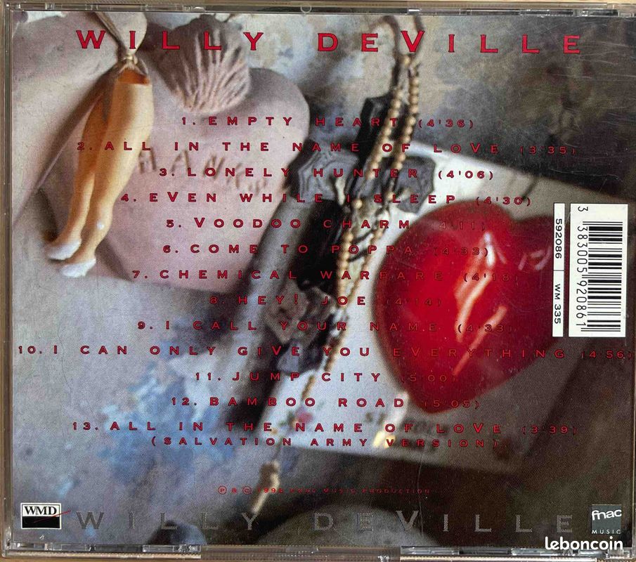 ♥🎼CD🇺🇸 ✦ Willy De VILLE /Backstreets of Desire (1992) (image 3)