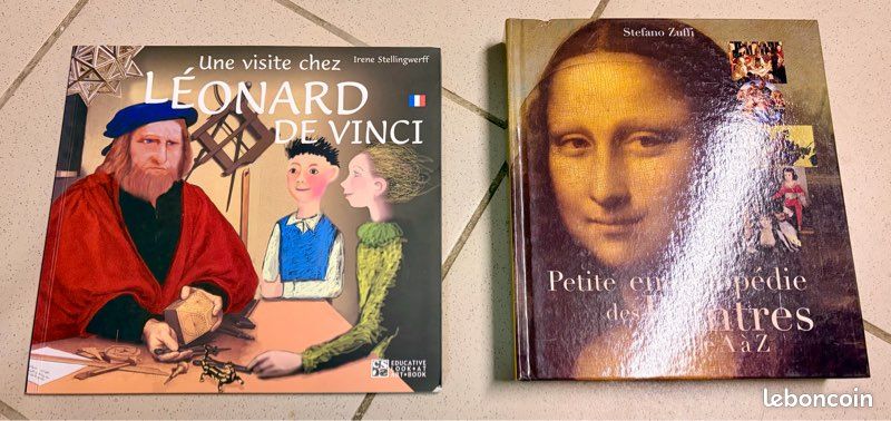 Lot « La petite encyclopédie des peintres » et « Une visite chez Leonard de Vinci » (image 1)