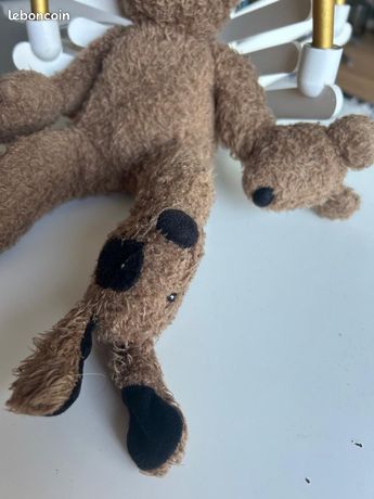 Peluche Teddy Bear Band Par Philippe Starck Pour Moulin Roty 2005 - Collection Vintage