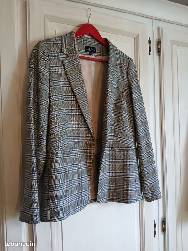 Zara Veste Blazer Vetement Euro Neuf Frenchy Blazer à Carreaux à