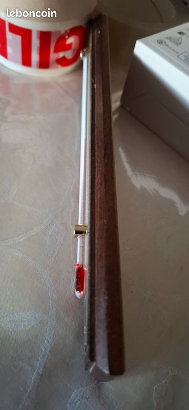 Grand thermomètre en bois 25/5 cm (image 4)