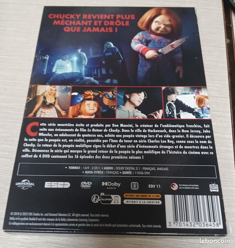 Chucky, saison 1 et 2, dvd, serie tv, horreur (image 2)