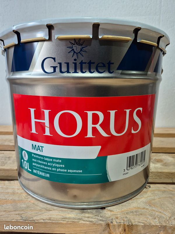 Peinture laque professionnelle Guittet Horus mat 10L - Blanc (image 1)
