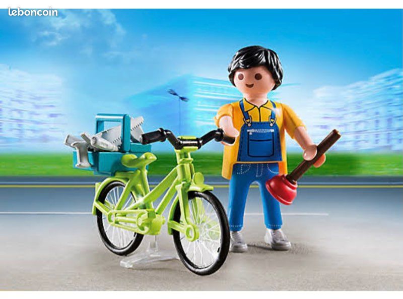 PLAYMOBIL 4791 agent entretien avec vélo (image 1)