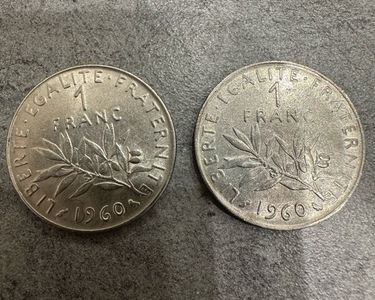 1 Franc France 1960 - Semeuse Nickel (petit 0) - TTB Sous Pochette - Monnaie