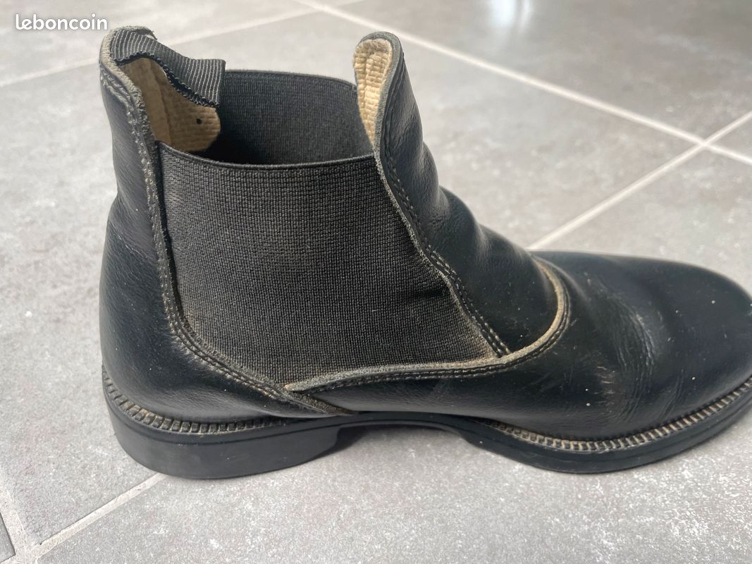 Boots d’ équitation en similicuir noir (image 4)