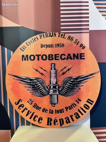 Art mural en métal moto vintage