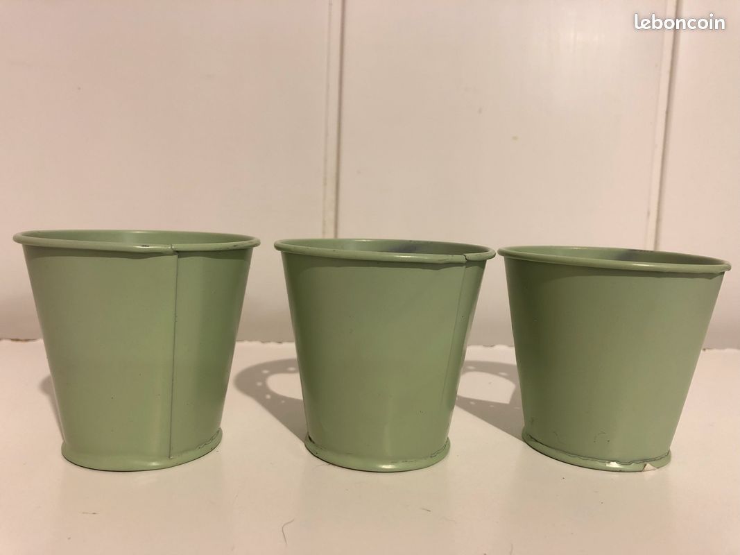 Lot 3 pots acier vert coeur (image 2)