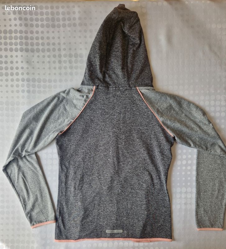 Gilet zippé sport gris Okaïdi 12 ans (image 2)