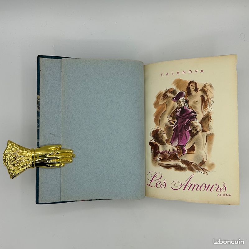CASANONA – Les amours, EO, ex num. 1322/3000, 1949, reliure demi-maroquin bleu nuit (image 4)