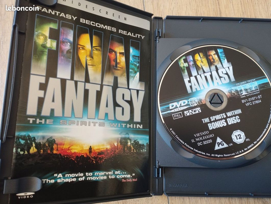 Coffret DVD Fantasy becomes reality Final Fantasy the spirits within (image 3)