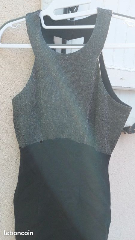 Robe bicolore gris noir Closet taille 10 neuf robe de Noël (image 3)