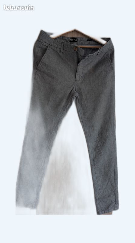 Pantalon chino gris (image 1)
