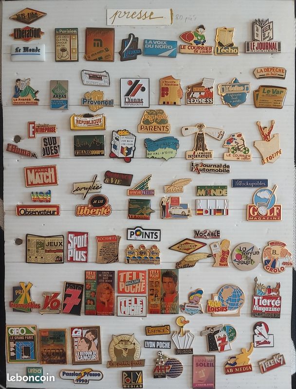 Lot 155 pin's collection PRESSE EDITION PAPETERIE (image 1)