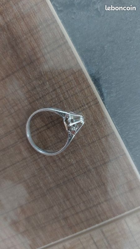 Bague solitaire vintage fiancaille (image 1)