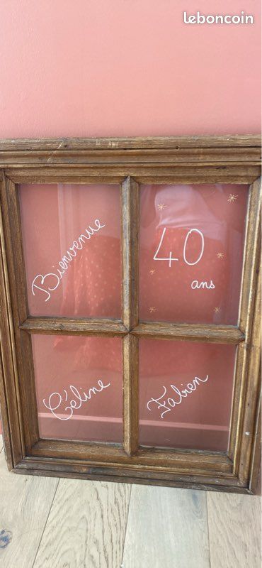 Vieille vitre décoration mariage /anniveraire (image 1)