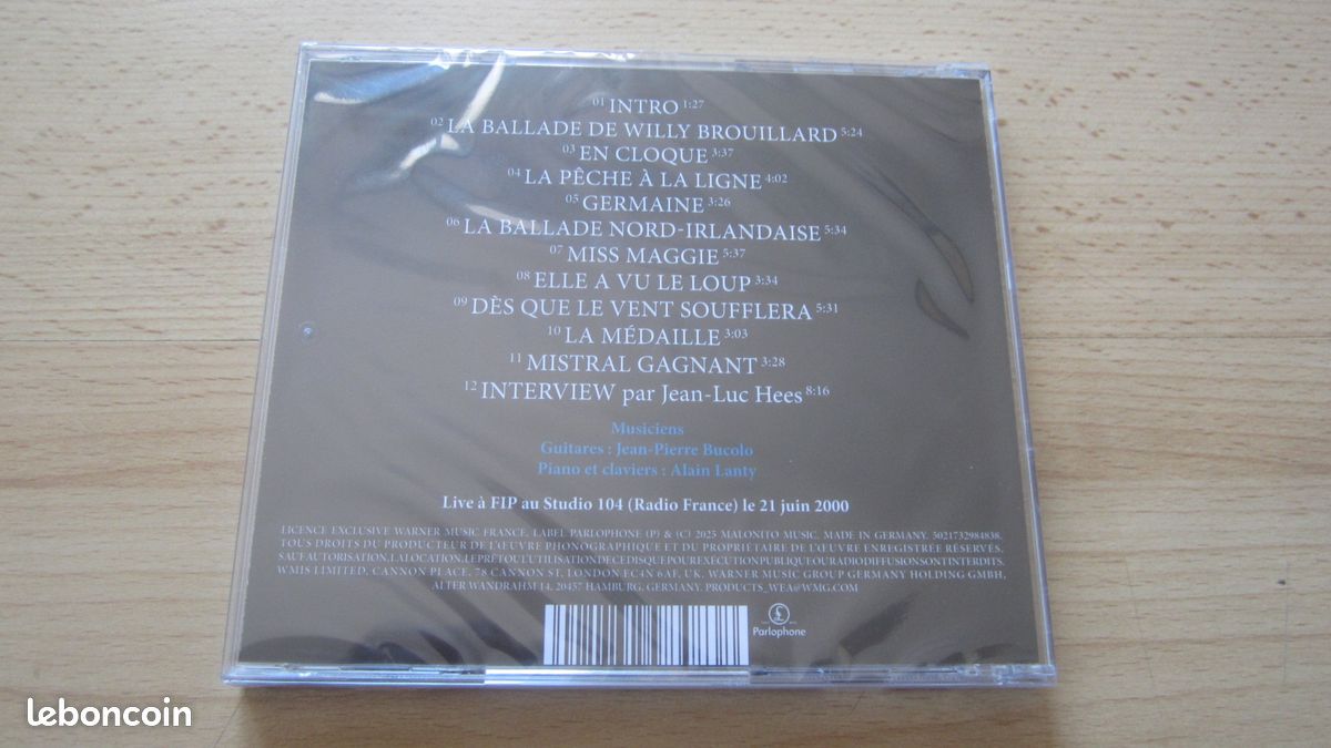 RENAUD Une Guitare un Piano et Renaud CD Live 2000 neuf sous blister (image 3)
