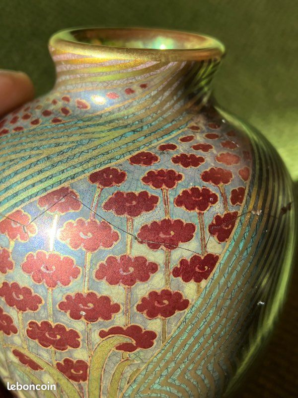 Vase En Faïence Zsolnay Hongrie – Pièce Décorative Vintage En Céramique Hongroise