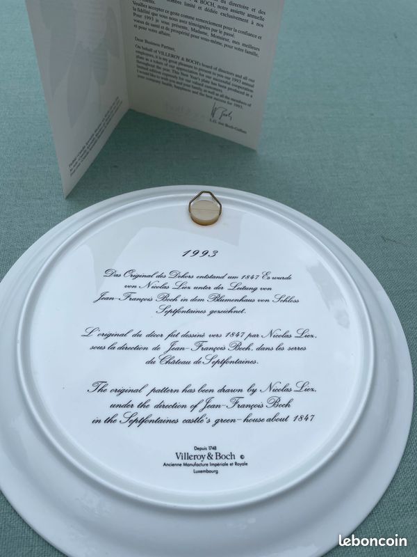 Assiette de collection Villeroy et Boch Camélia (image 3)