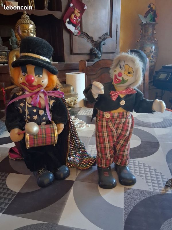 Duo de clown vintage musicaux (image 1)