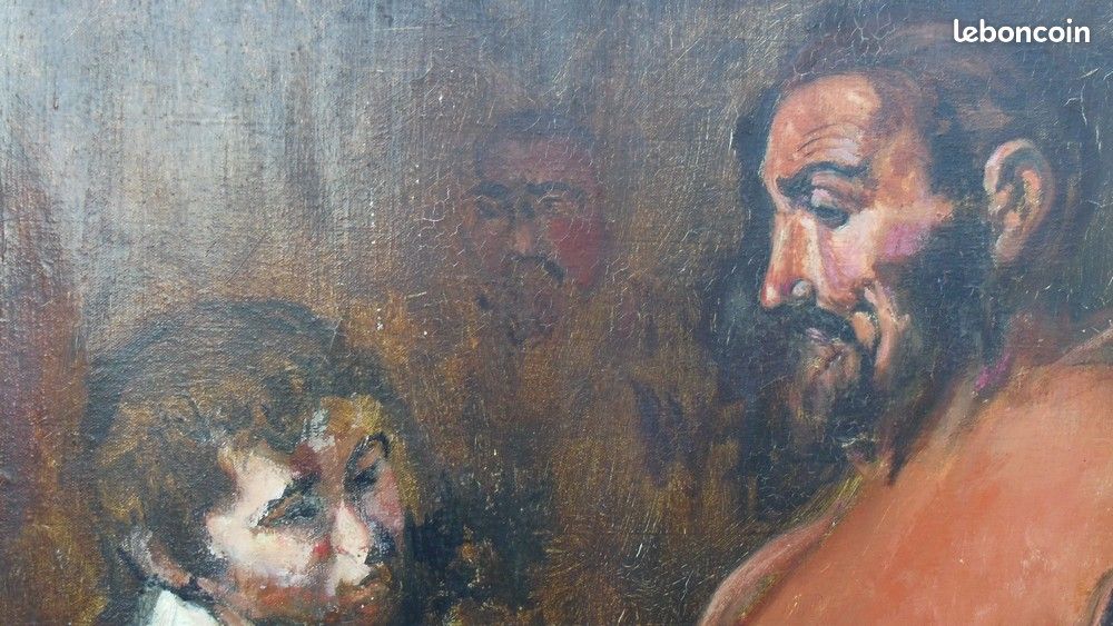 Très grand tableau baroque d'après VELASQUEZ 1620 par Raphael Tortosa (image 3)