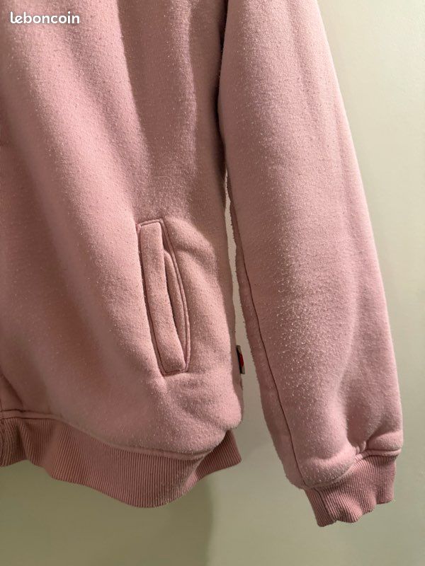 Sweat à Capuche Zippé Lee Cooper Fille – Rose – Neuf Avec étiquettes