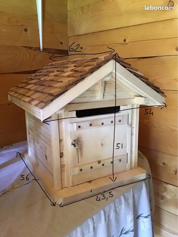Boîte à lettres artisanale style chalet bois (image 7)