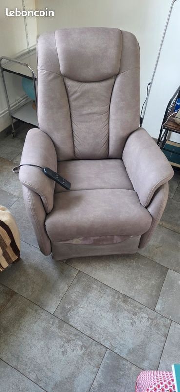 Fauteuil électrique couleur gris taupe (image 1)