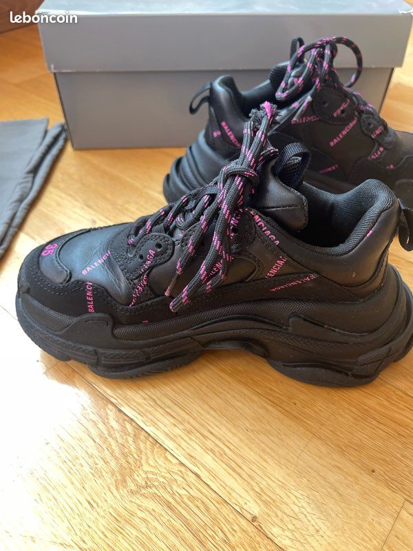 Pink Baskets Triple S Basket Triple S Noire Et Rose Balenciaga