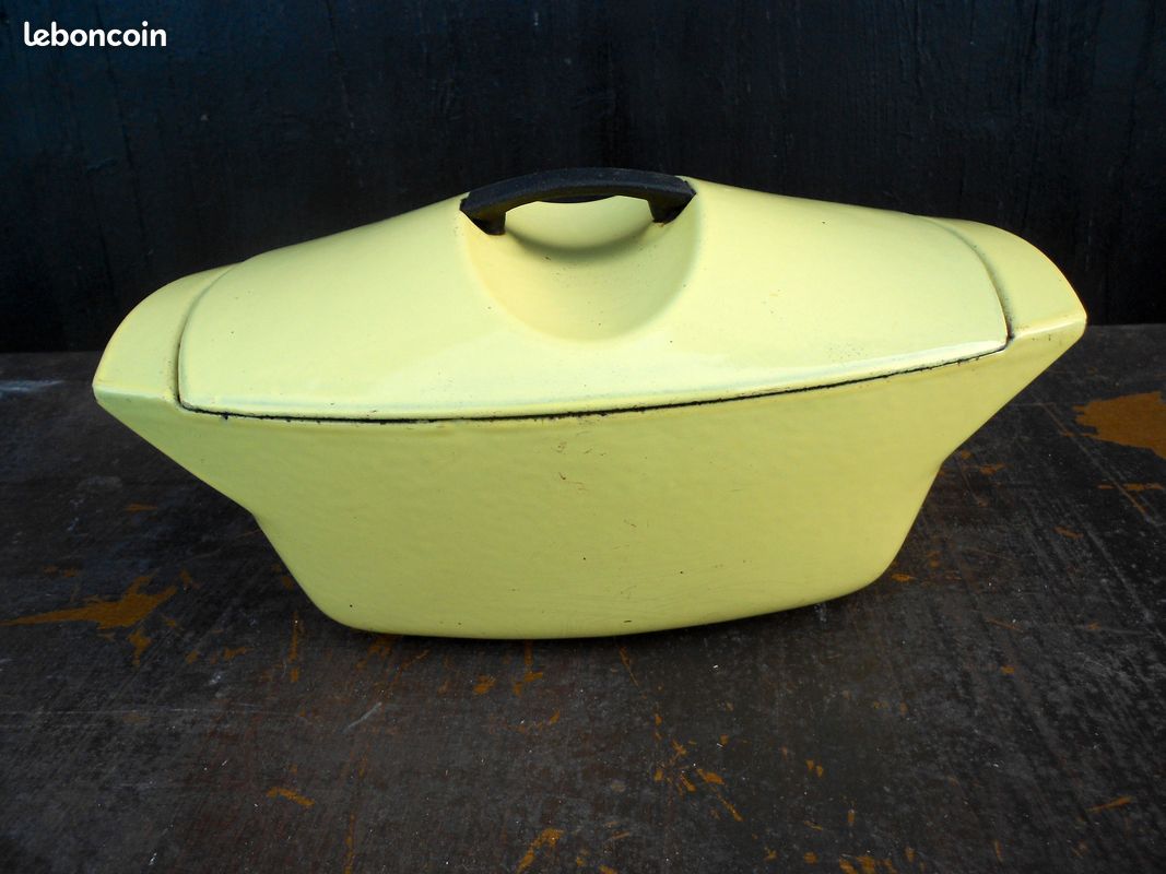 Cocotte en fonte vintage Le Creuset Raymond Loewy France années 50 60 70 (image 3)