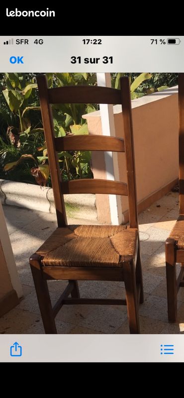 6 chaises en noyer (image 1)