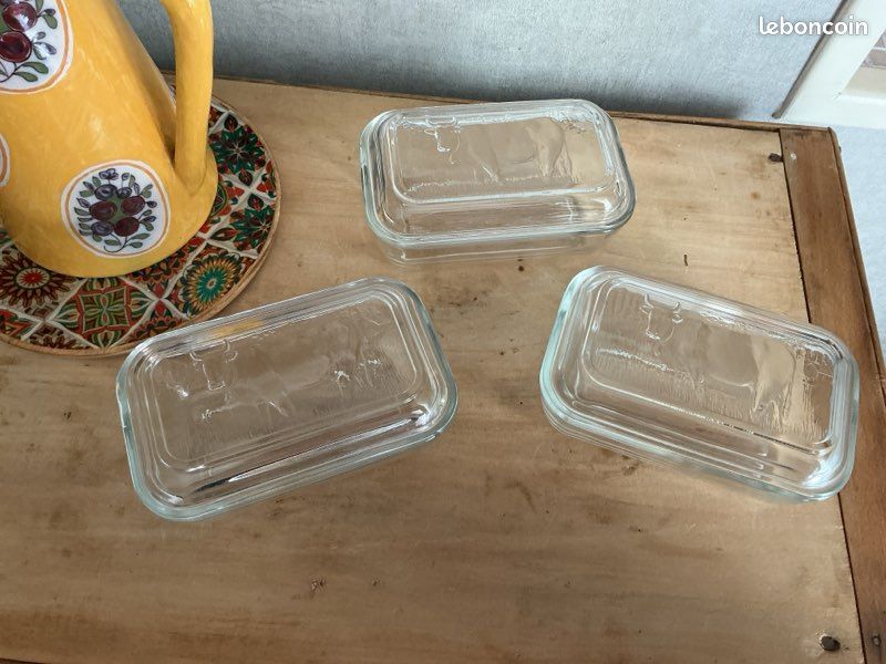 Ancien Beurrier En Verre La Vache Qui Rit – Moule Vintage, Déco Rétro Cuisine