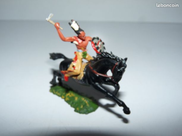 Jouet Elastolin Cheval De Trait à Tirer - Figurine Vintage - Occasion