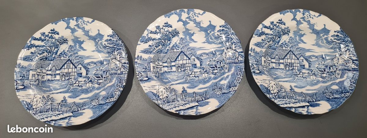 Assiettes anglaises 50's vintage (image 1)