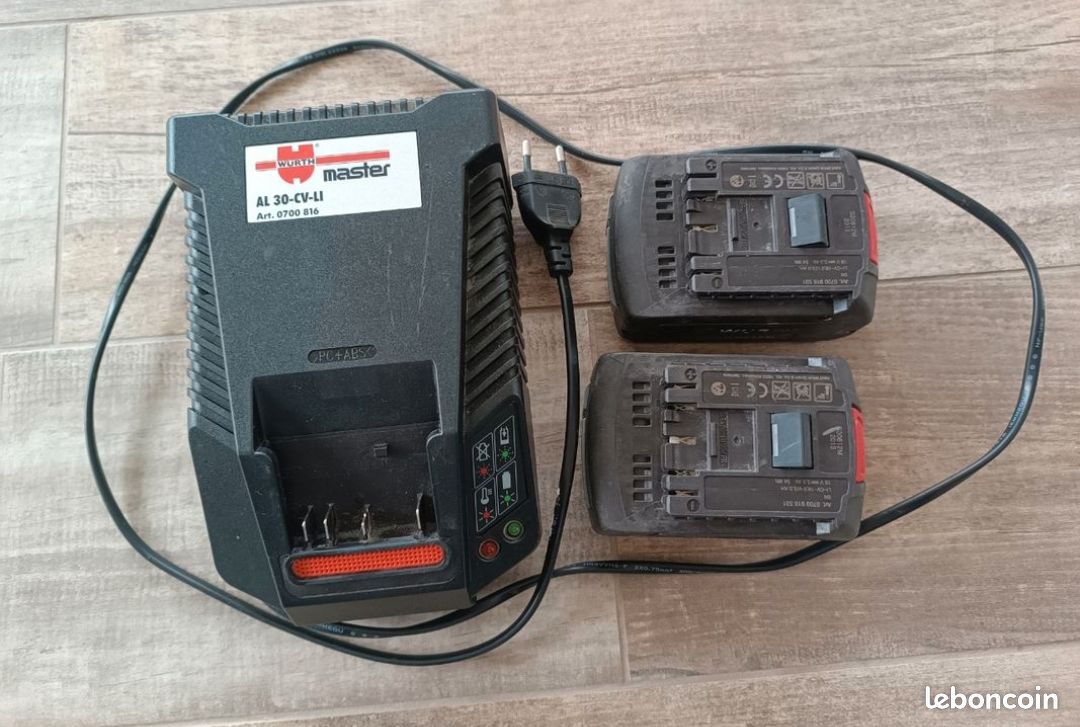 Batterie + chargeur wurth 18V 3ah (image 2)