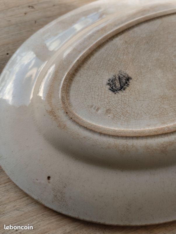 Plat vintage oval de présentation Sarreguemines (image 9)