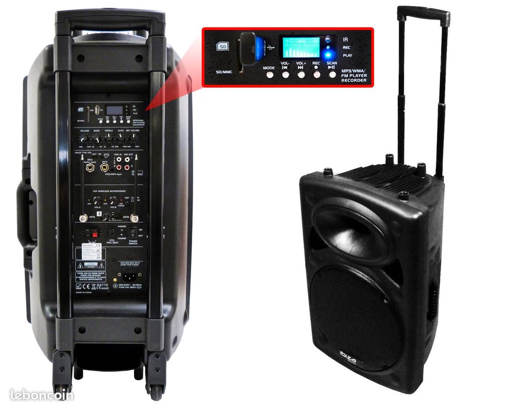 Sono portable ibiza port15vhf-bt (image 3)