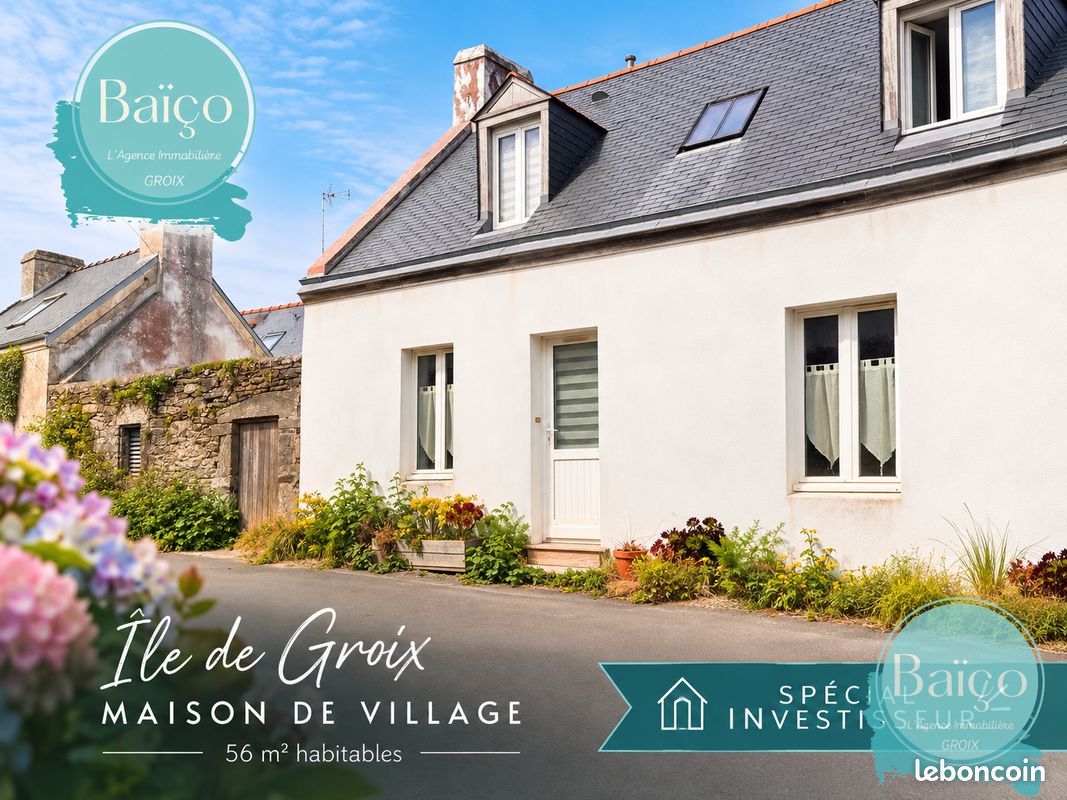 Maison 3 pièces 56 m² · à Groix · 56 m² · 343 200 €