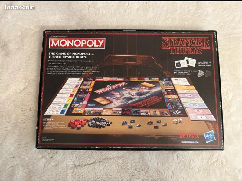 Monopoly Stranger Things Edition Netflix - Jeu De Société Hasbro - Occasion - Version Française