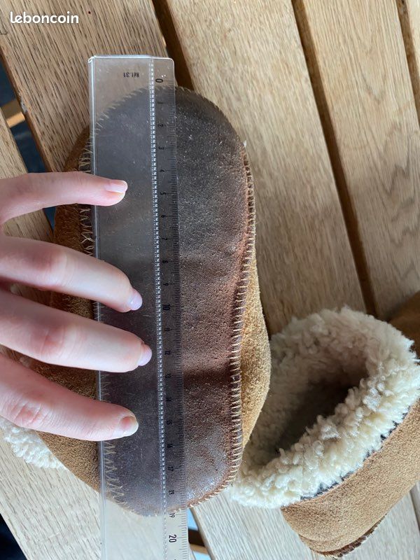 Chaussons enfant en peau lainée mouton (image 5)